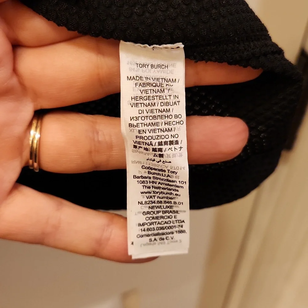 NWT Tory Burch Tory Sport Reflective Stripe Mesh Tank in XL Sport Black - Picture 12 of 15